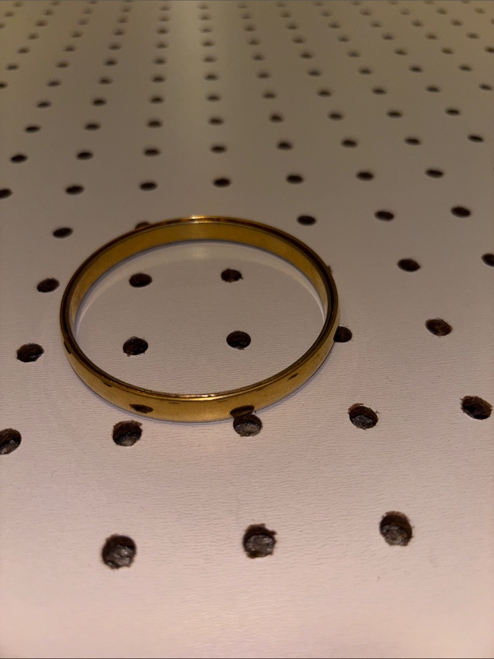 Classic Gold-Tone Thin Round Bangle Bracelet for Women(Pre-Owned)